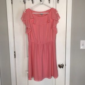 H&M pink flutter dress